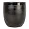Hello Honey® 12" Black Coastal Embossed Textured Stoneware Planter